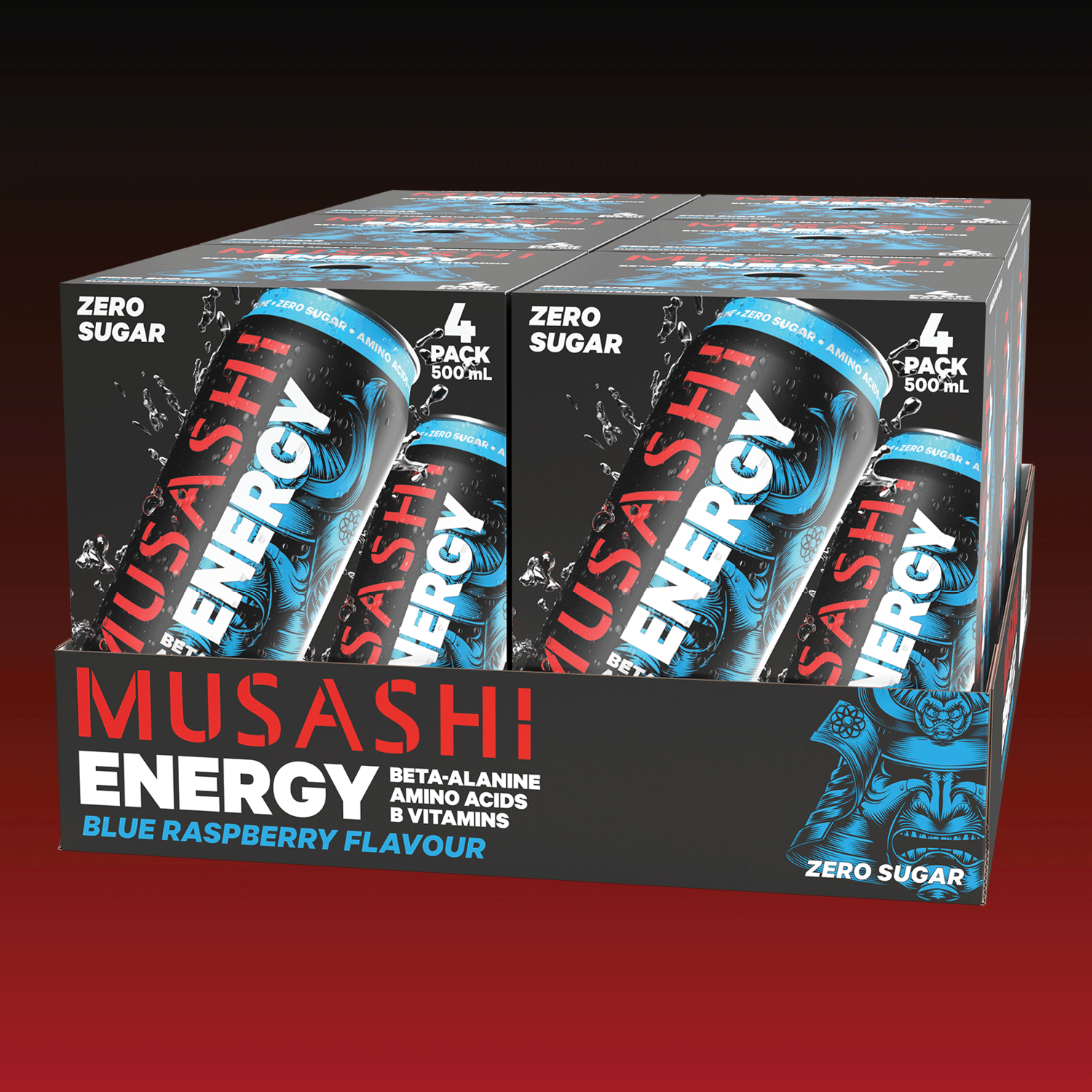 Musasahi Energy Drink Blue Raspberry 24x500mL