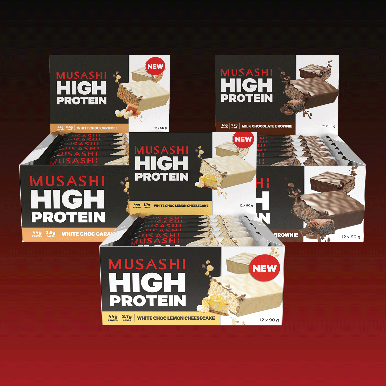 Musashi High Protein Bar Value Bundle Pack