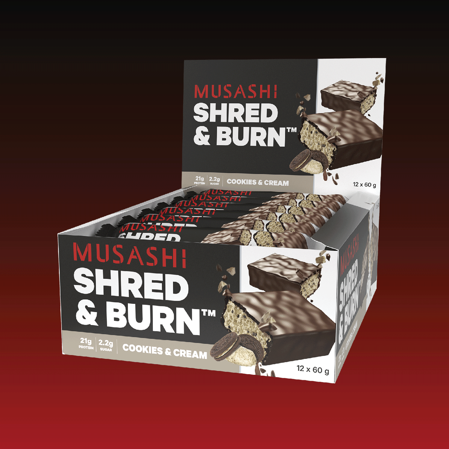 Musashi Shred and Burn Bar Cookies and Cream