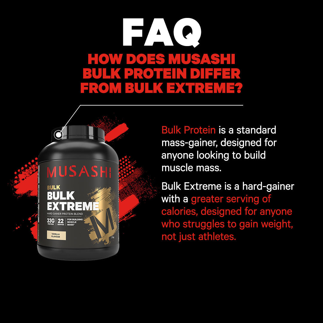 Musashi Bulk Extreme Powder FAQ