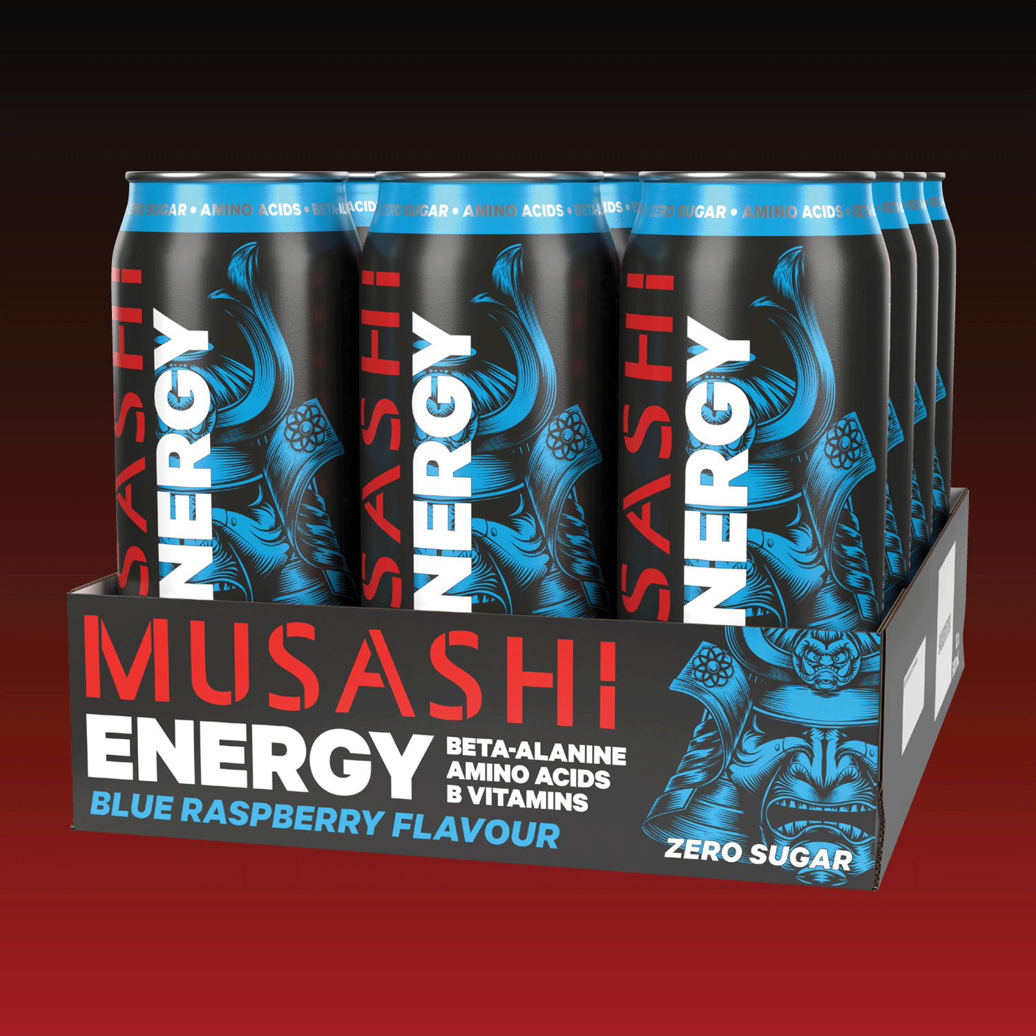 Musashi Energy Drink BLUE RASPBERRY Energy Drink 500ml 12pack