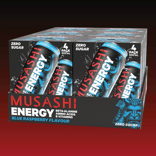 Musashi Energy Drink BLUE RASPBERRY Energy Drink 500ml 24pack