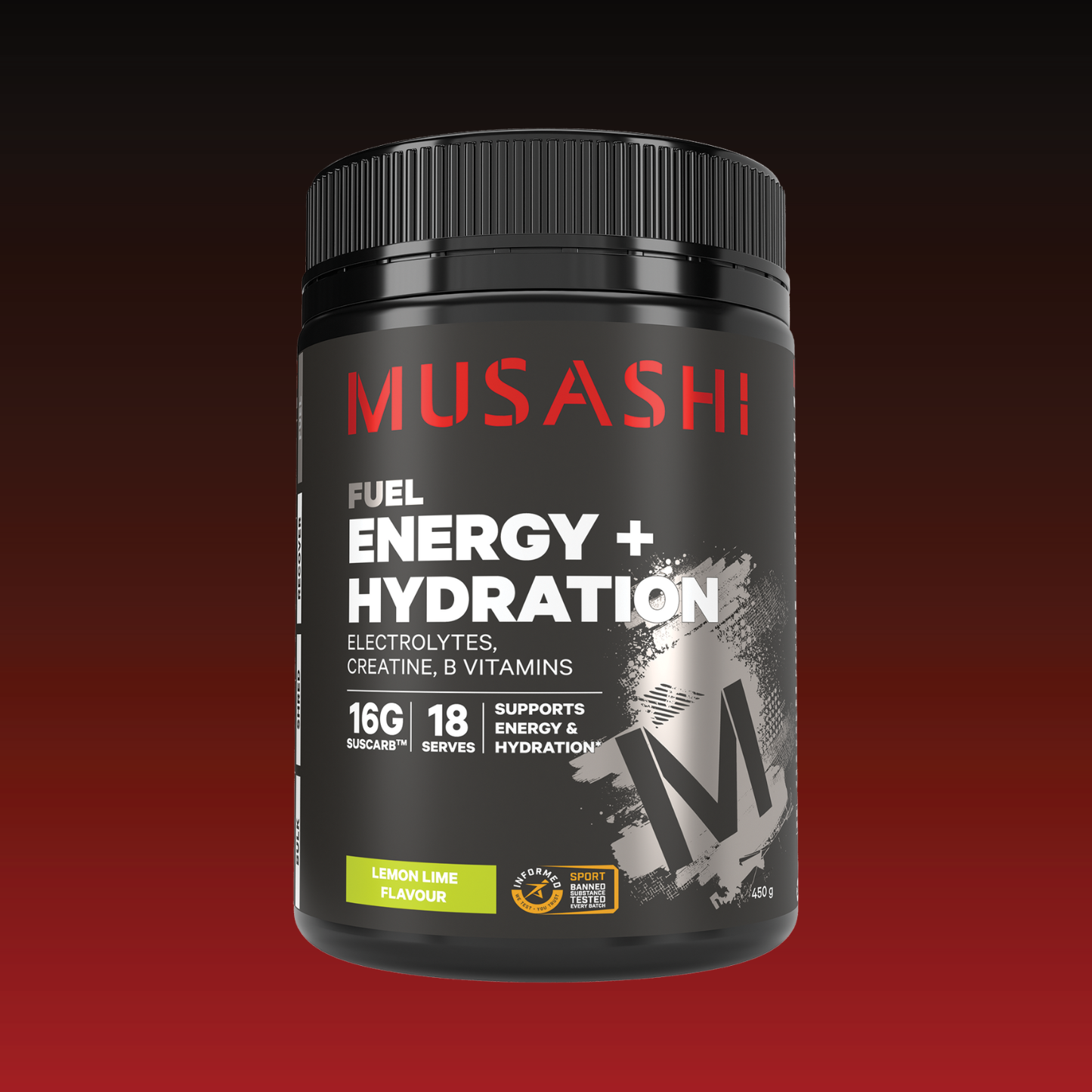 Musashi Supplements Lemon Lime Energy + Hydration Powder 450g