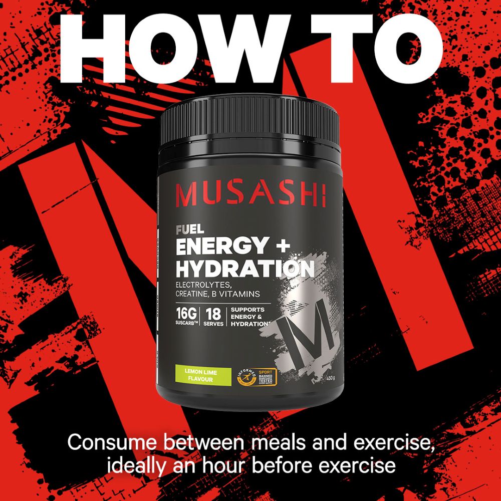 Musashi Supplements Energy + Hydration Powder 450g
