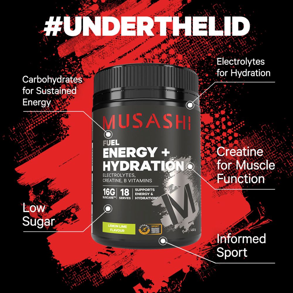 Musashi Supplements Energy + Hydration Powder 450g