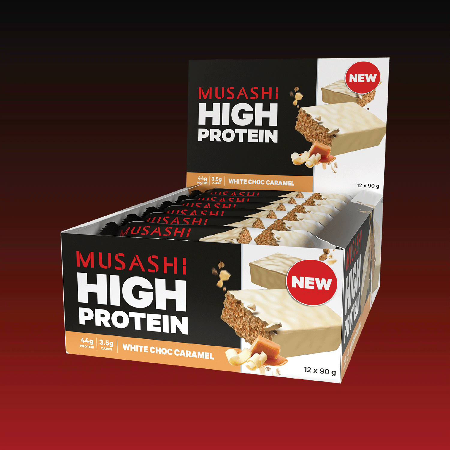 MUSASHI Protein Wafer 12 Barrette Da 40g – Gusto Vaniglia – Per Palestra E Massa Muscolare