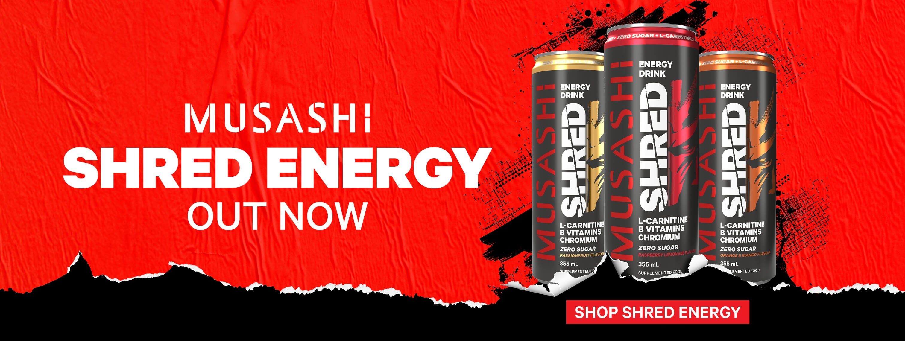 Musashi NEW Shred Energy Drink