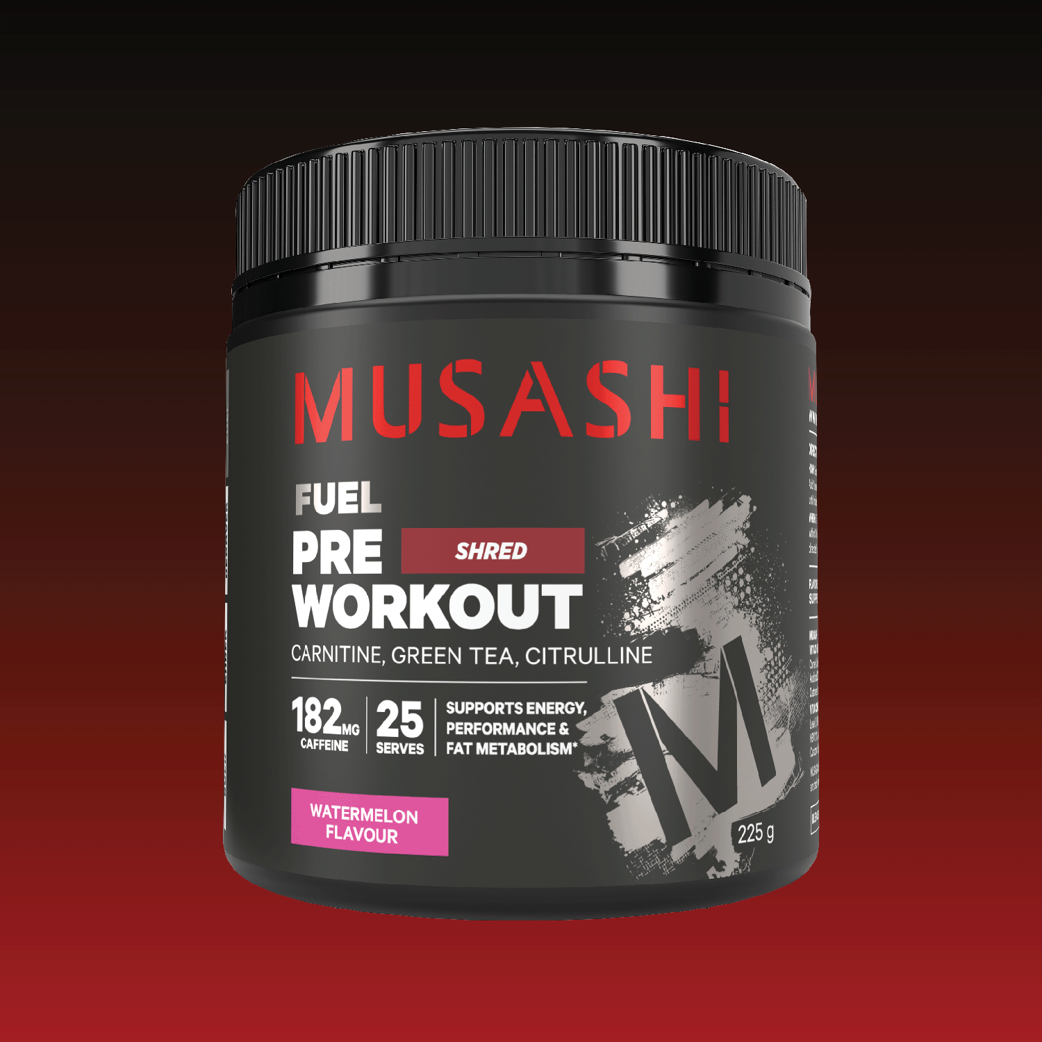 Musashi Pre Workout Shred 225g - Watermelon