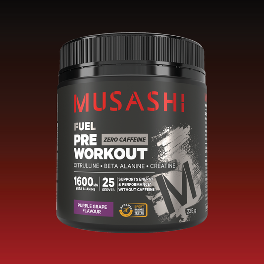 Musashi Pre Workout Zero Caffeine - Purple Grape