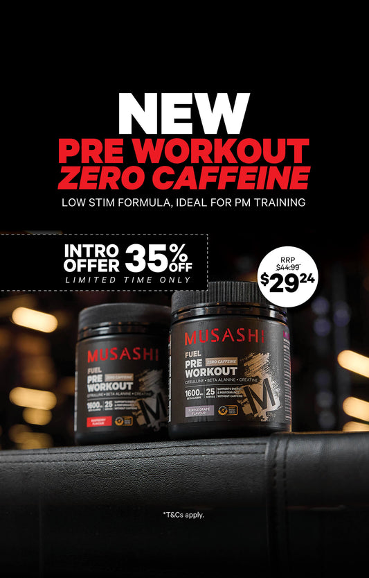 Musashi Pre Workout Zero Caffeine 