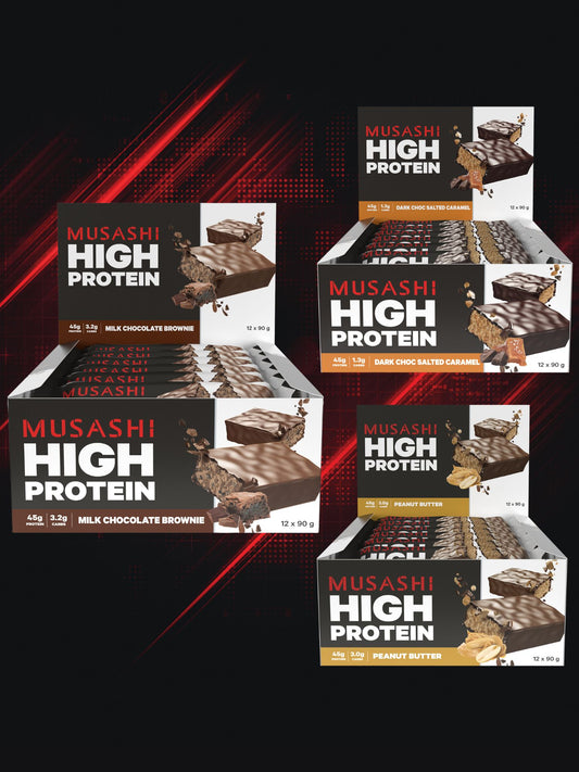 MUSASHI High Protein Bar Value Bundle Pack