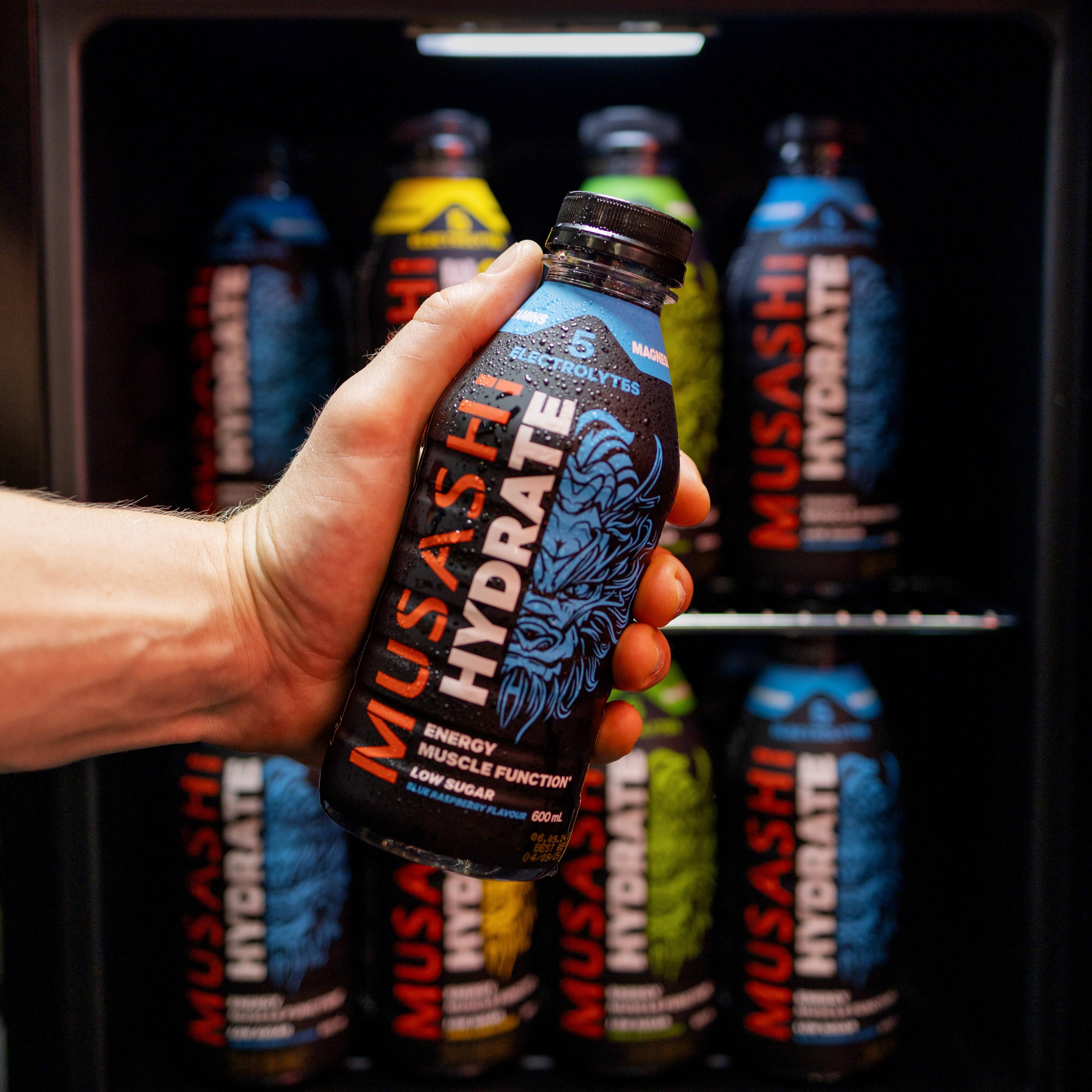 musashi fridge with hydrate product focus