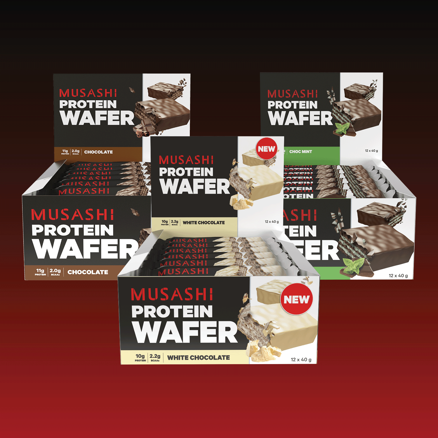 Musashi Protein Wafer Bar Value Bundle Pack