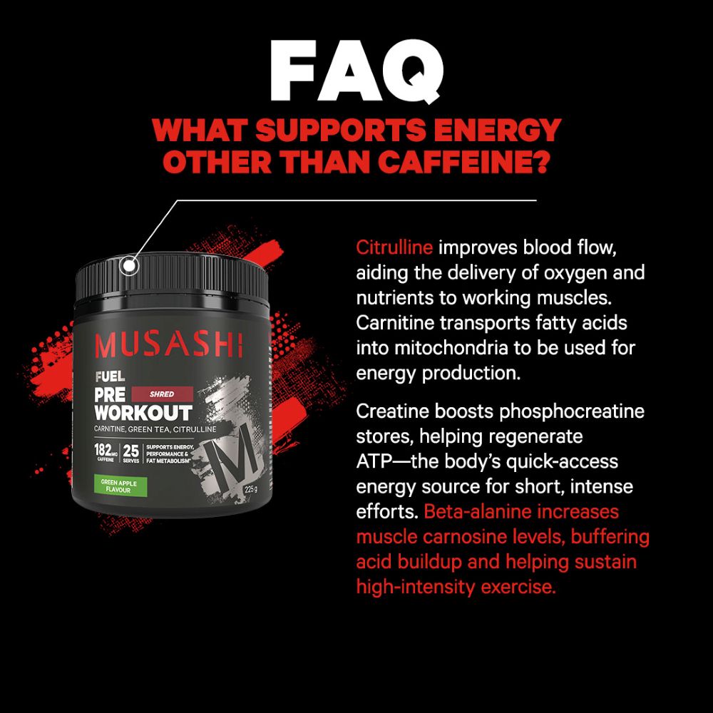 Musashi Pre Workout Shred FAQ