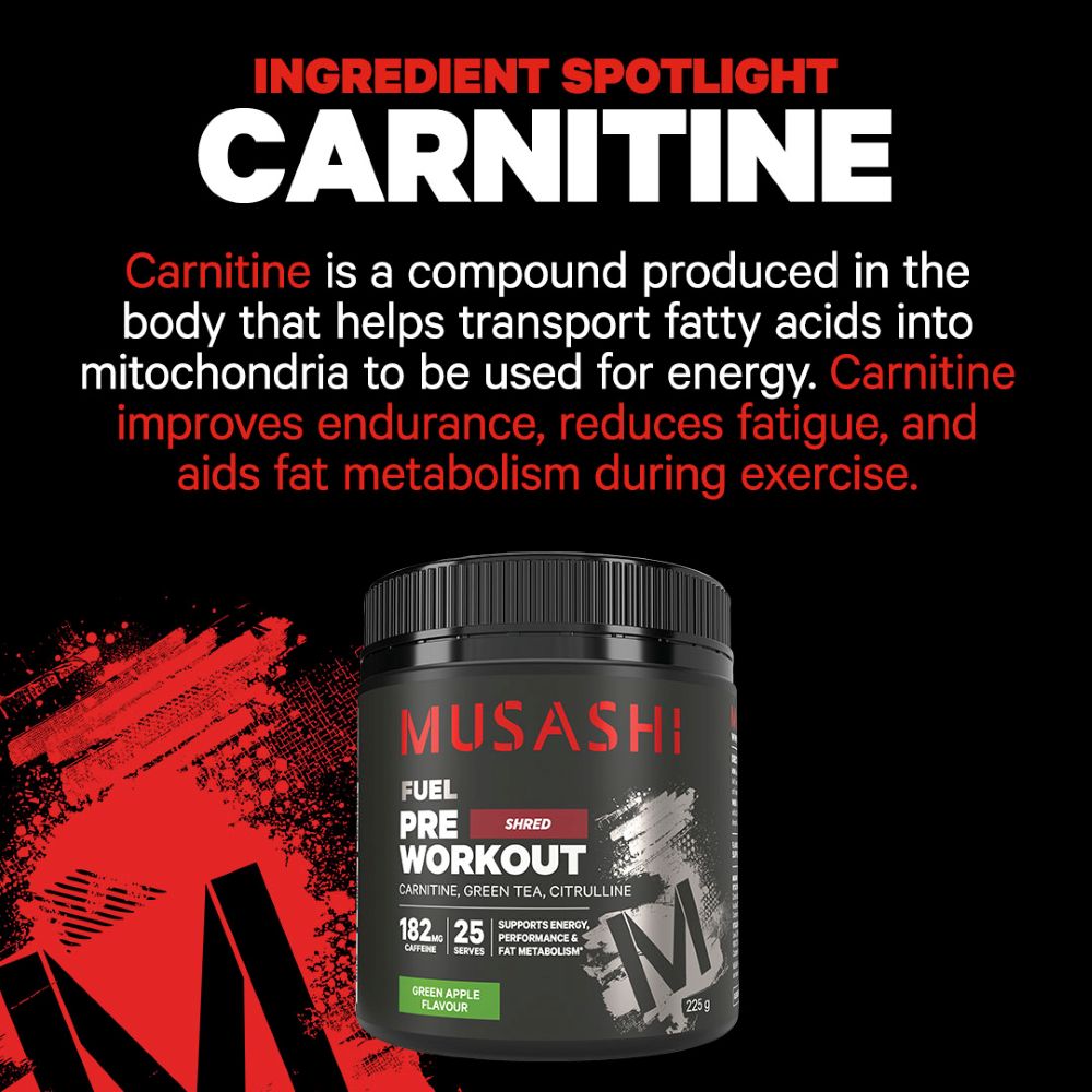 Musashi Pre Workout Shred Ingredient Spotlight