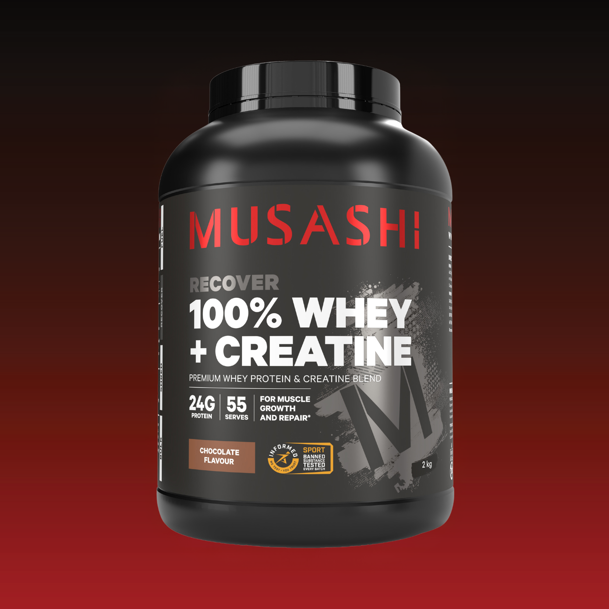 Musashi 2KG / Chocolate 100% Whey+ Creatine
