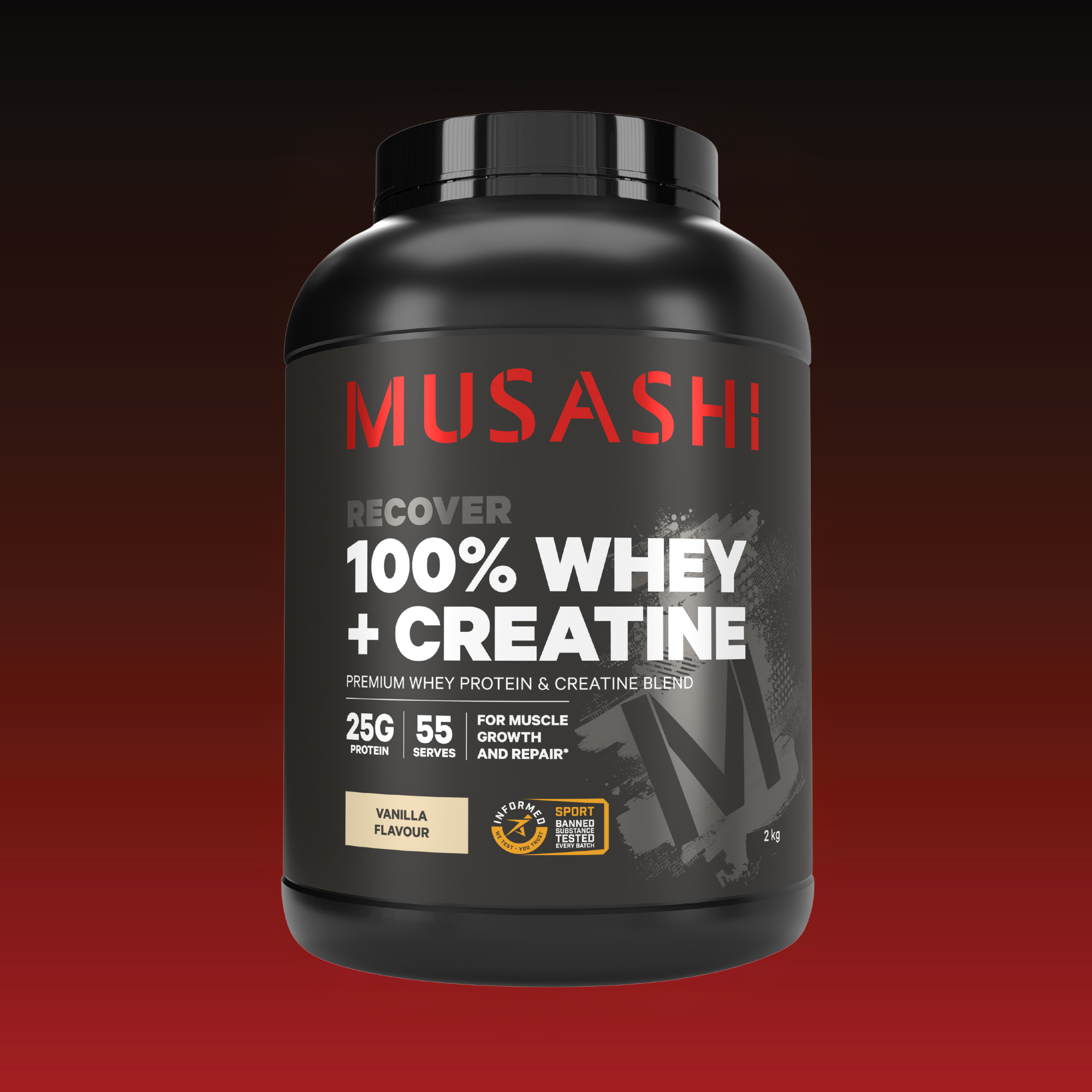 Musashi 2KG / Vanilla 100% Whey+ Creatine