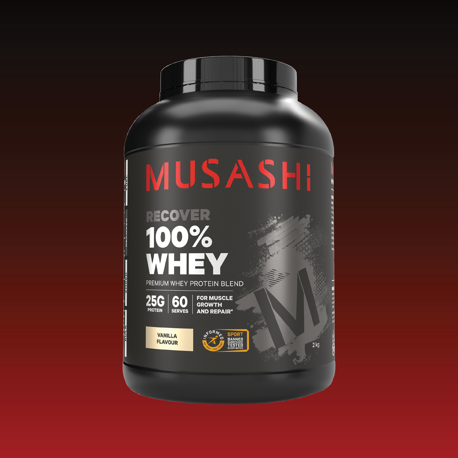 Musashi Protein Powder 2KG / Vanilla 100% Whey Protein Powder