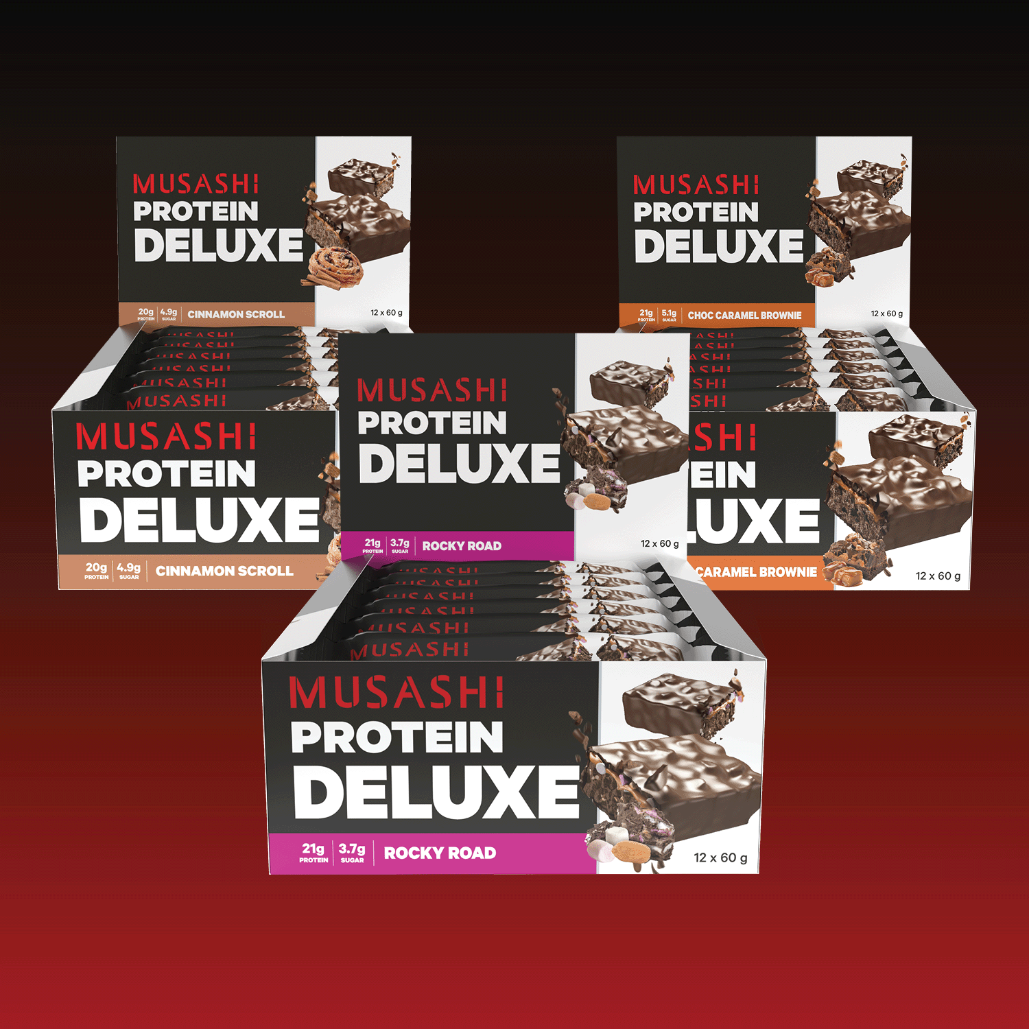 Musashi Bundle Deluxe Protein Bar Value Bundle Pack