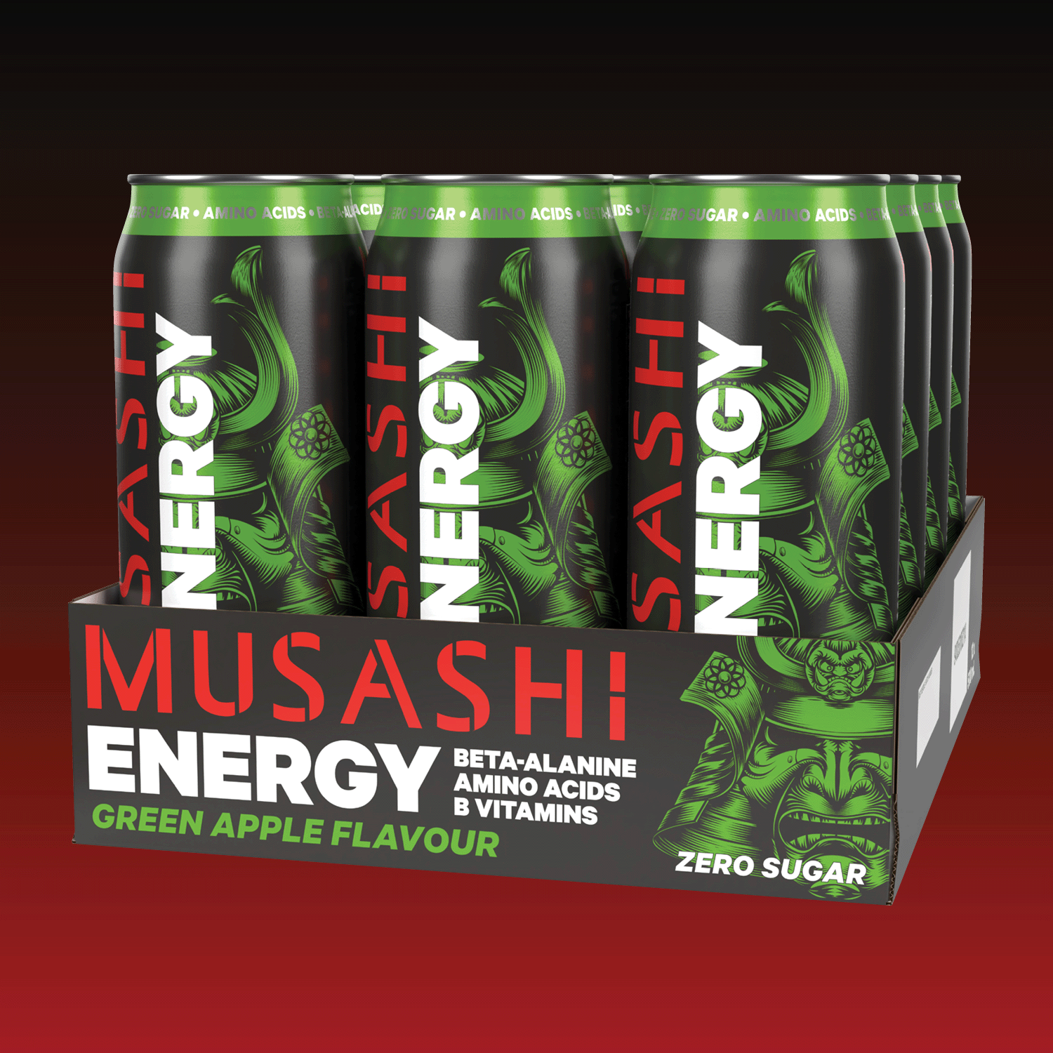 Musashi Energy Drink GREEN APPLE Energy Drink 500ml 12pack