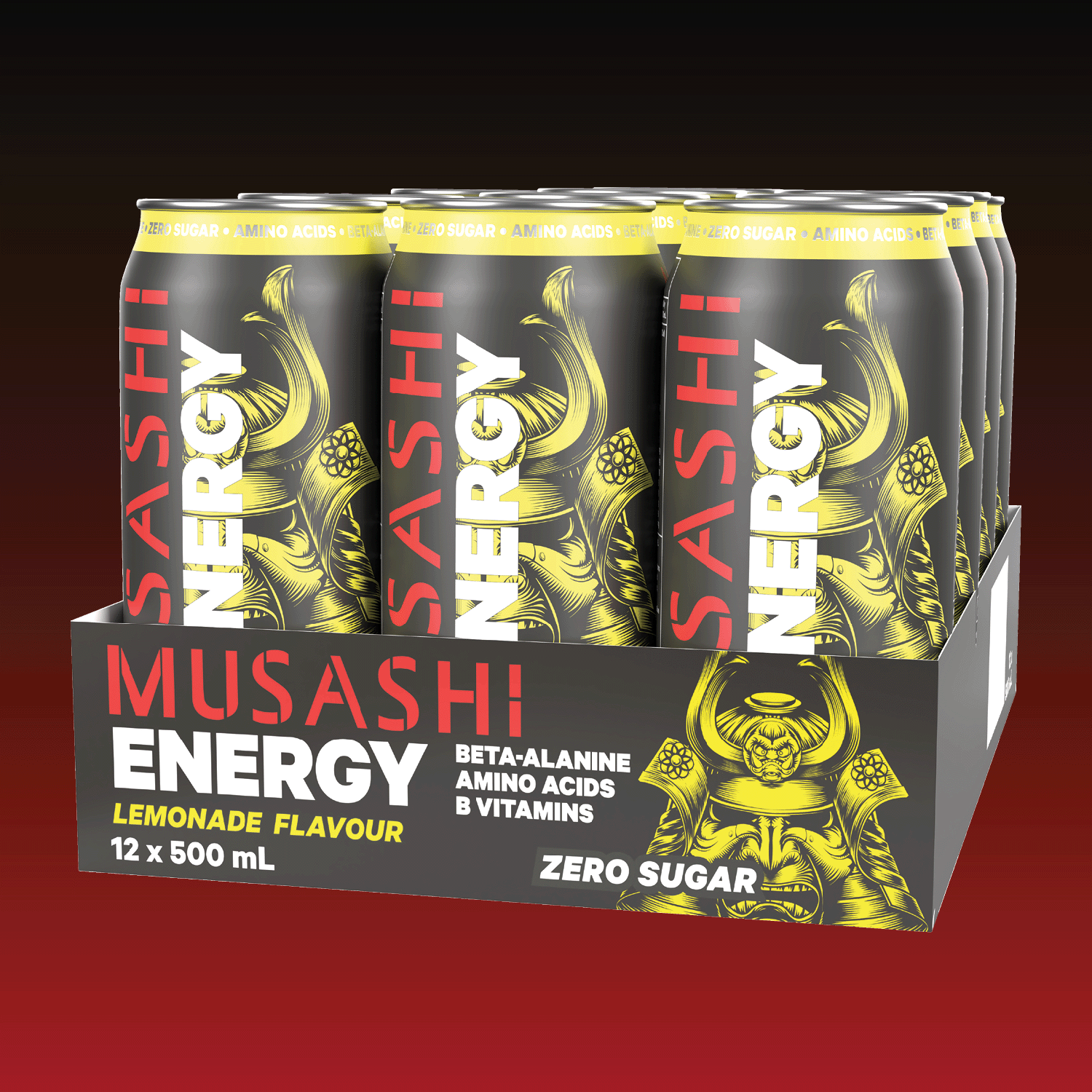 Musashi Energy Drink LEMONADE Energy Drink 500ml 12pack
