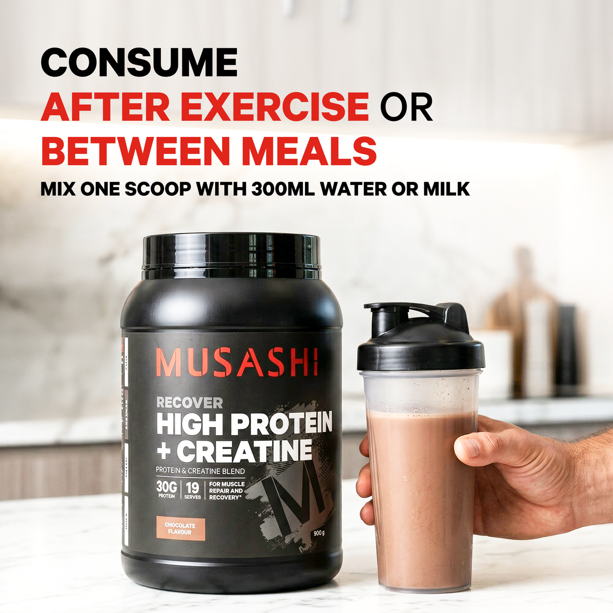 High Protein + Creatine Powder – Musashi