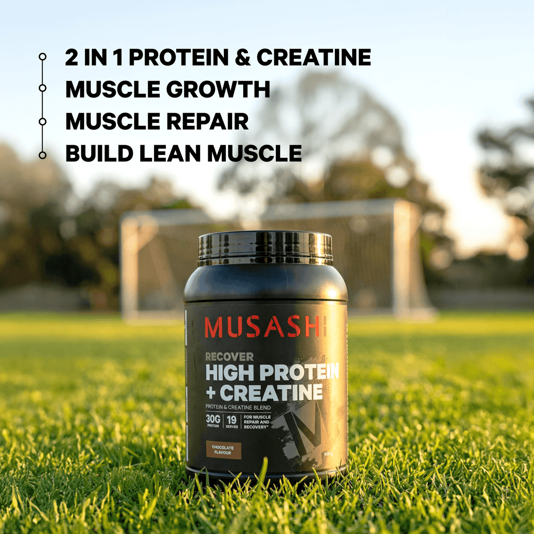 High Protein + Creatine Powder – Musashi