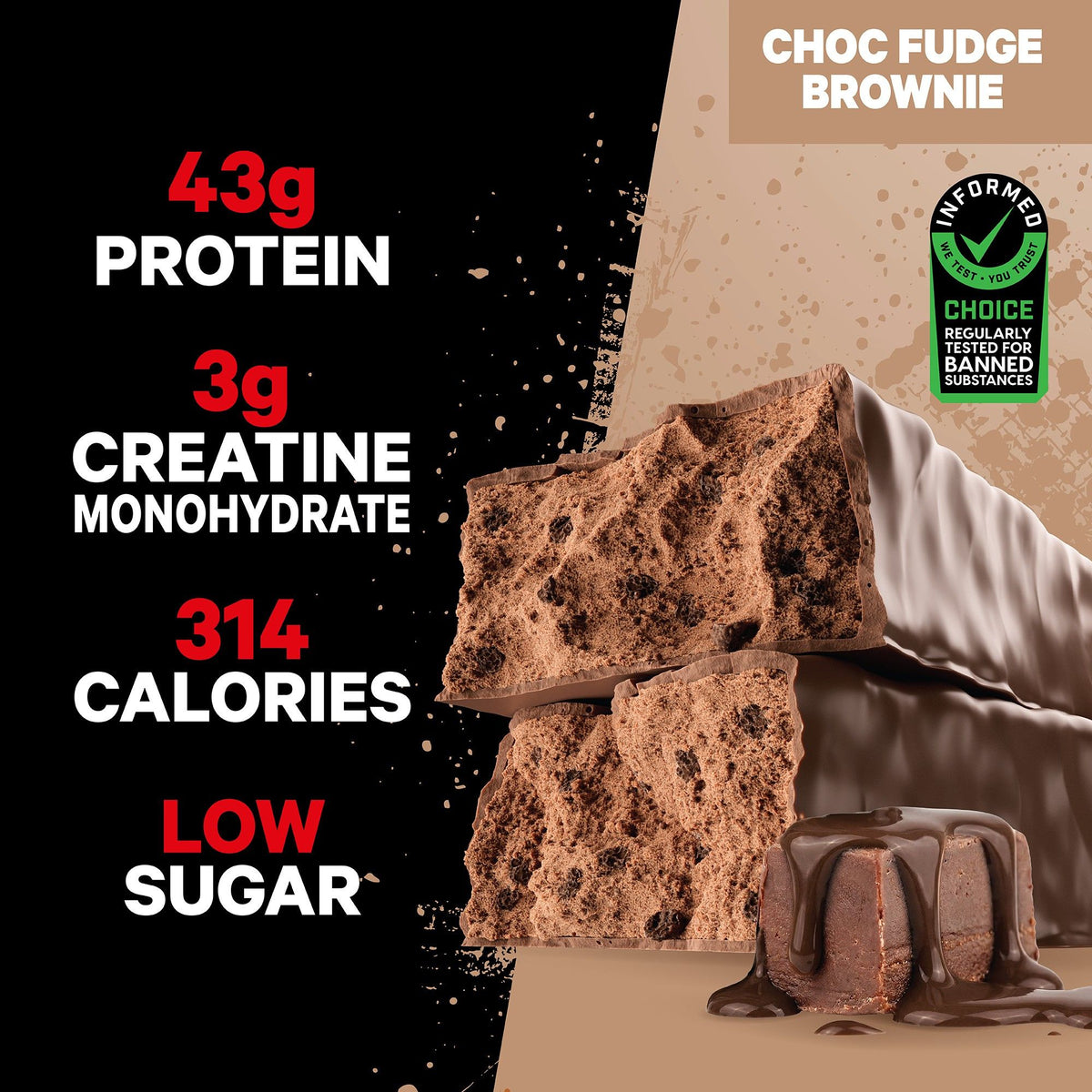 Musashi Protein Bar High Protein + Creatine Bar (Box of 12)