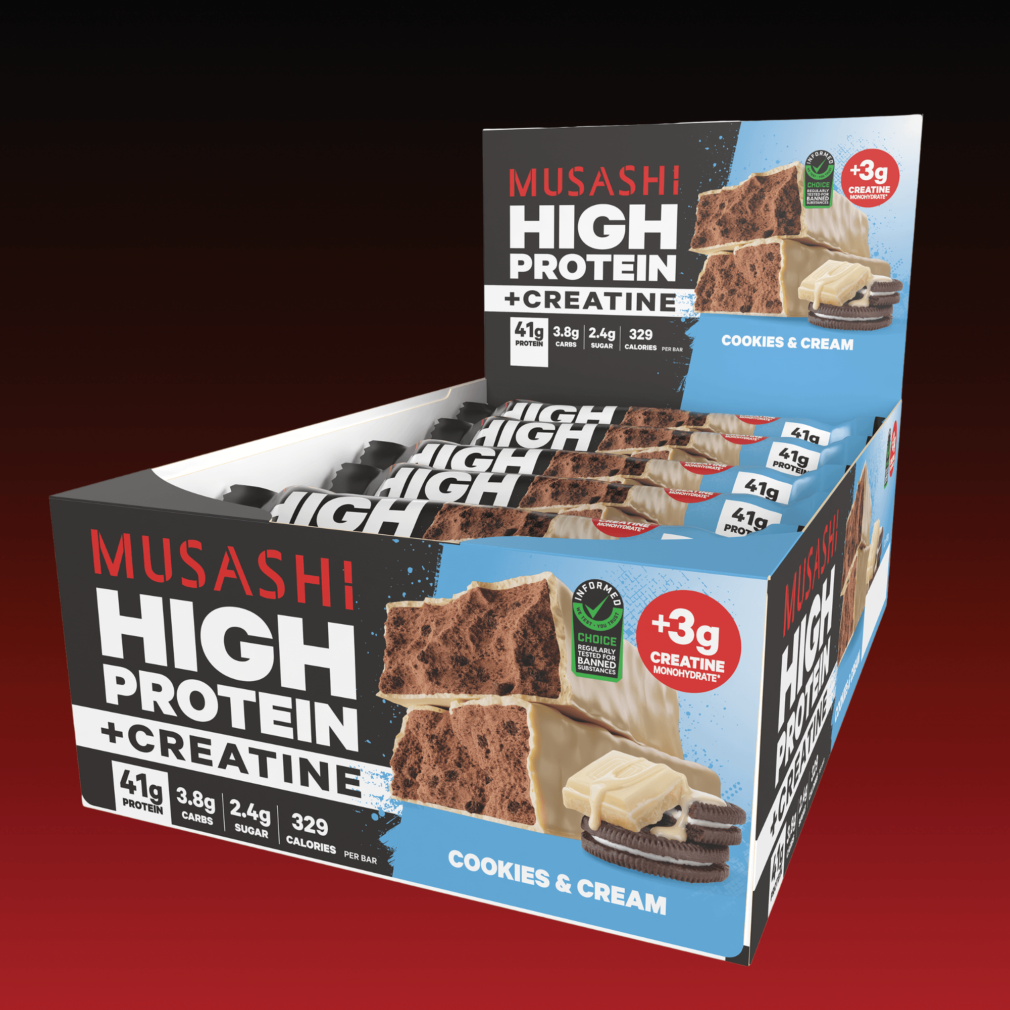 Musashi Cookies & Cream High Protein + Creatine