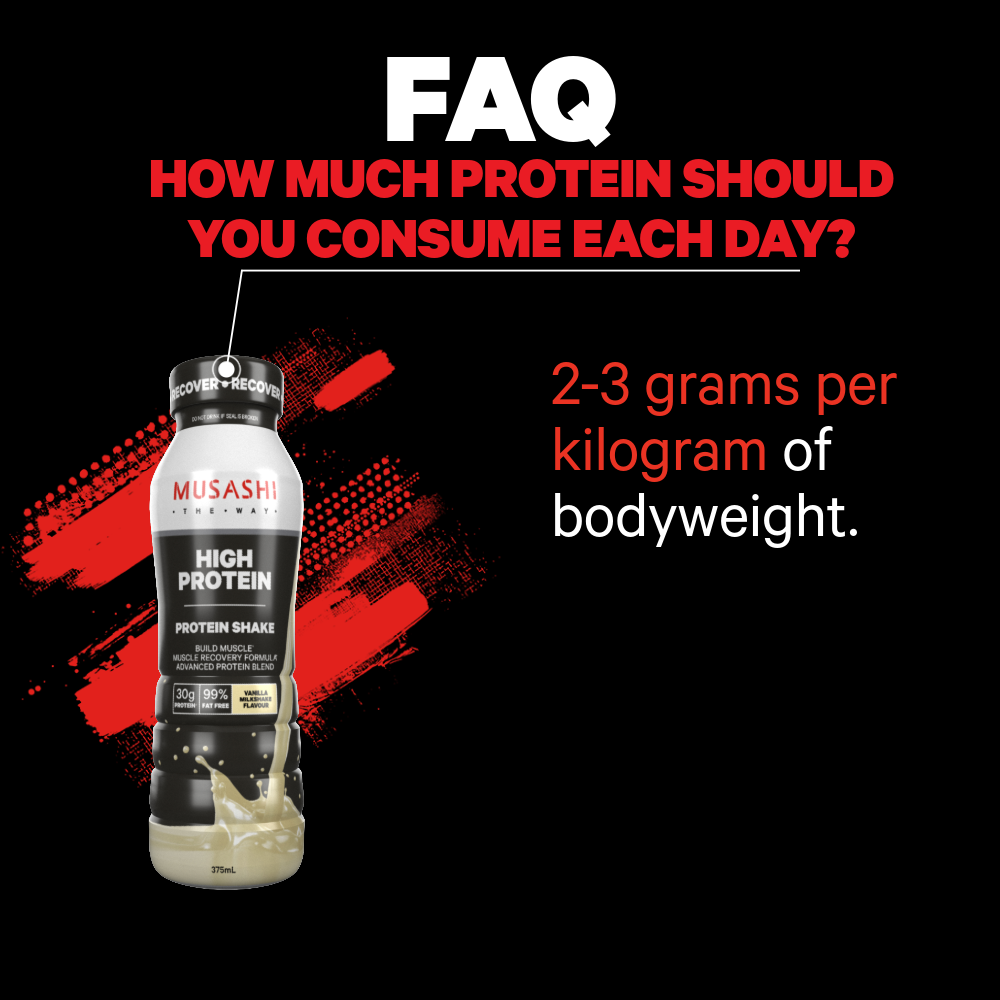 Musashi Protein Shake High Protein Shake 375ml (Box of 6 Drinks)