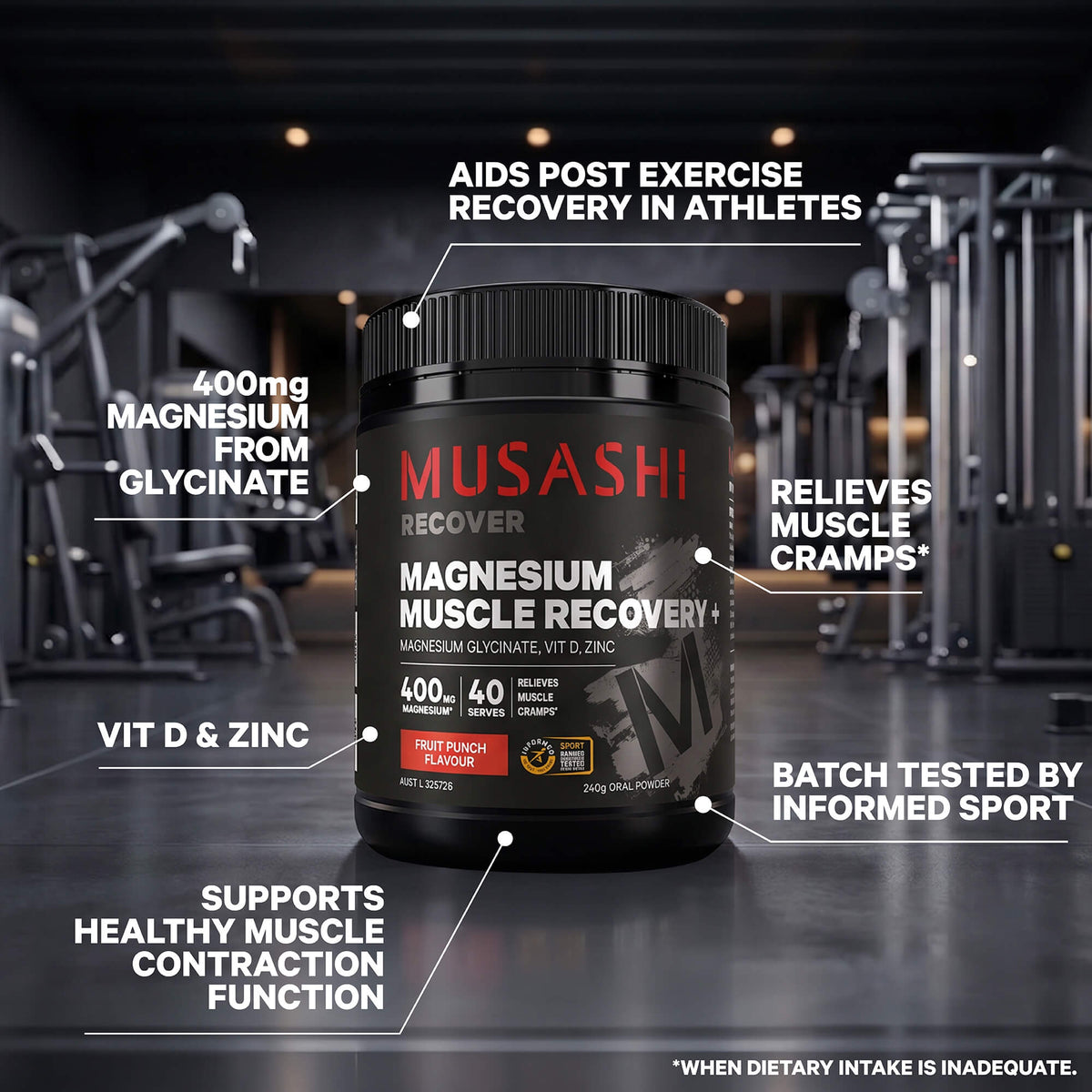 Musashi Magnesium Muscle Recovery+