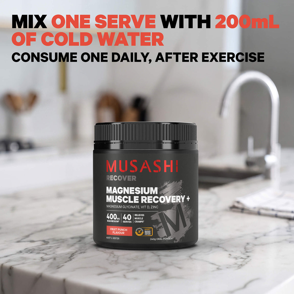 Musashi Magnesium Muscle Recovery+