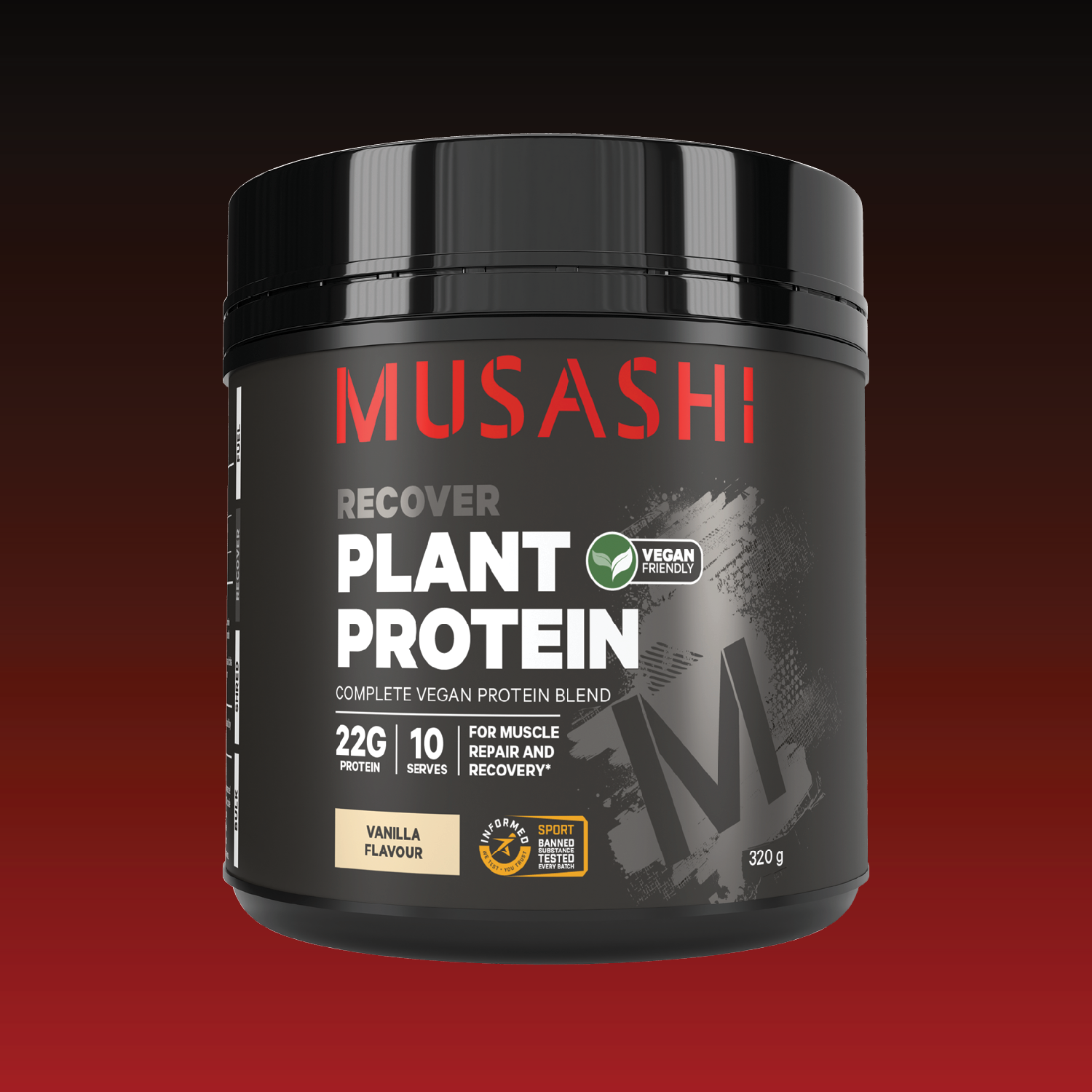 Musashi Protein Powder 320G / Vanilla Plant Protein Powder