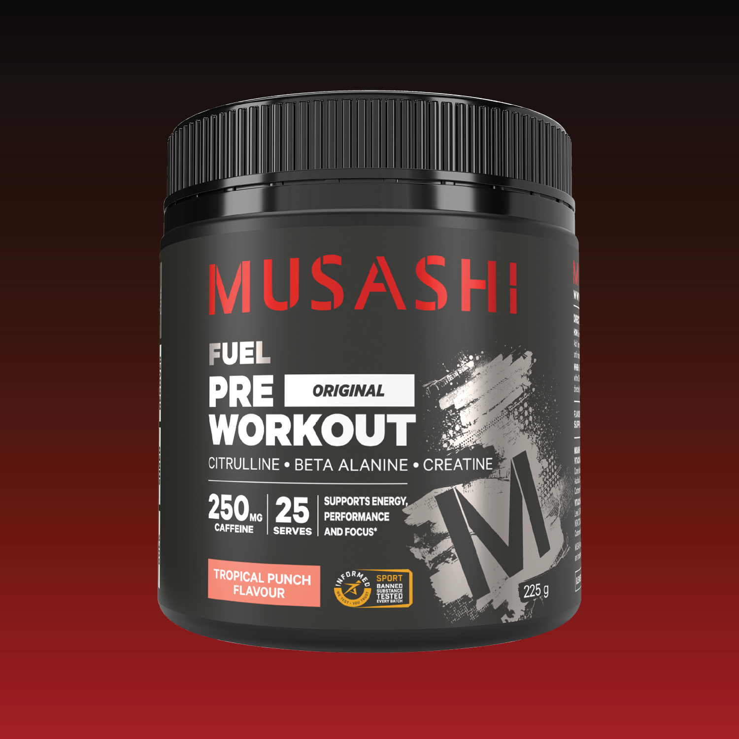 Musashi Supplements Tropical Punch Pre Workout 225g
