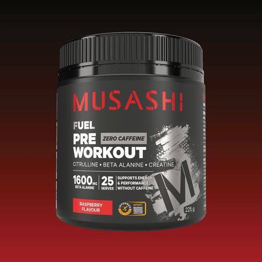 Musashi Red Raspberry Pre Workout Zero Caffeine