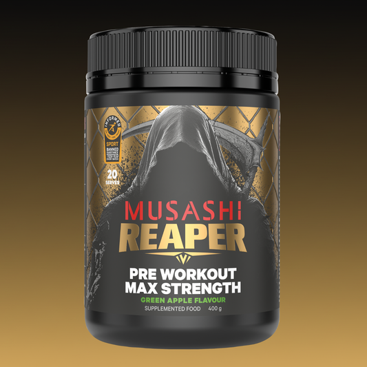 Musashi Green Apple REAPER PRE-WORKOUT MAX STRENGTH 400g