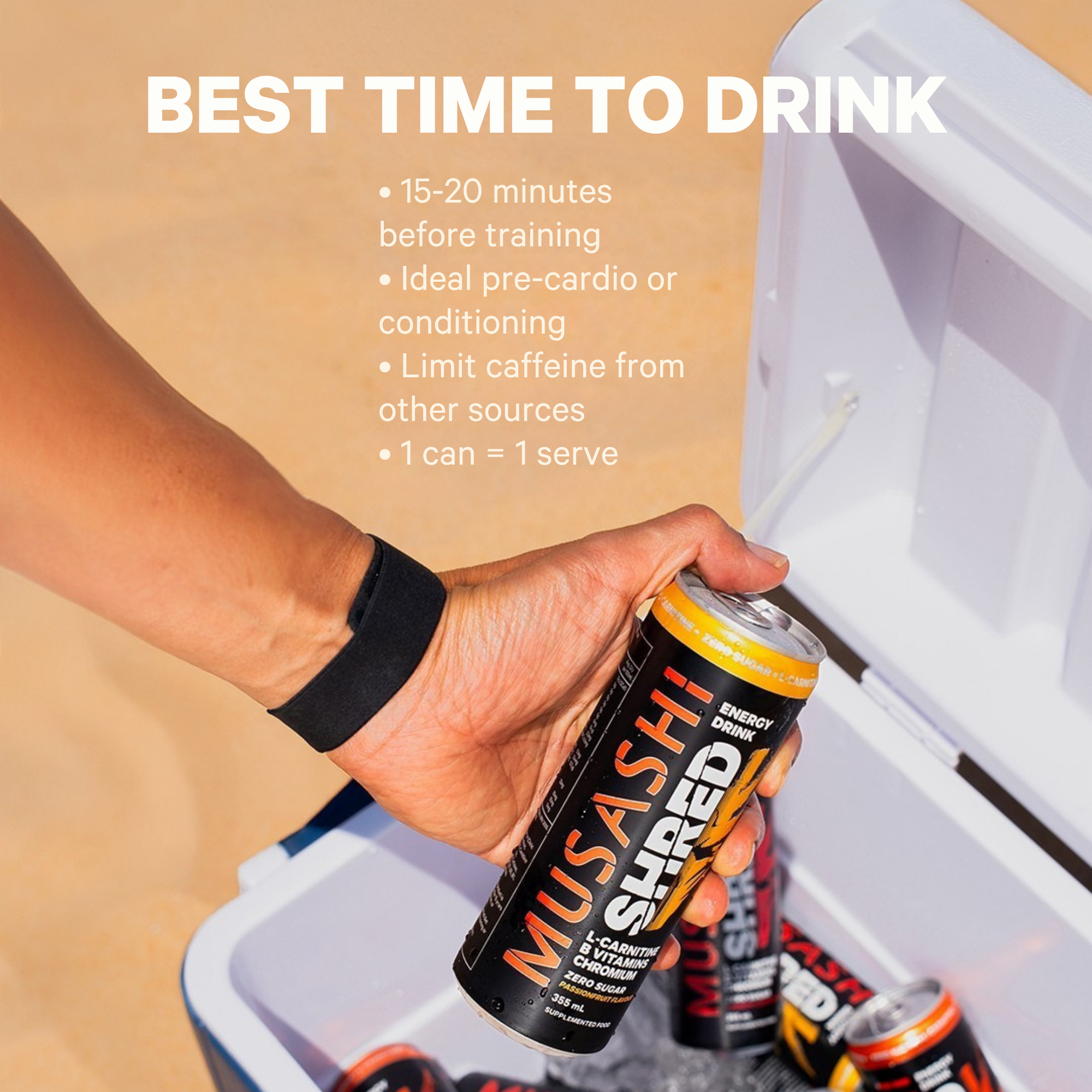 Musashi Energy Drink Shred Energy Drink 355ml - 12 Pack