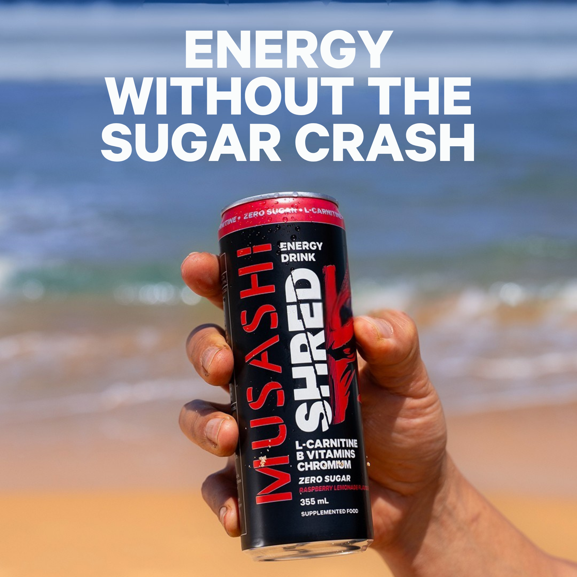 Musashi Energy Drink Shred Energy Drink 355ml - 12 Pack